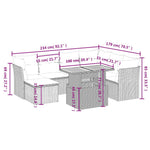 8-Delige Loungeset Met Kussens Poly Rattan Zwart