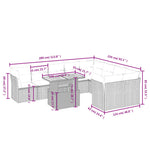 10-Delige Loungeset Met Kussens Poly Rattan Zwart