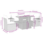 6-Delige Loungeset Met Kussens Poly Rattan Zwart