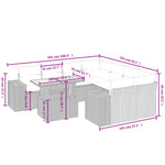 9-Delige Loungeset Met Kussens Poly Rattan Zwart
