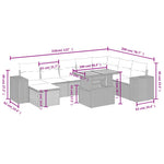 9-Delige Loungeset Met Kussens Poly Rattan Zwart