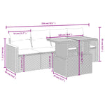 5-Delige Loungeset Met Kussens Poly Rattan Zwart