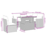 6-Delige Loungeset Met Kussens Poly Rattan Zwart