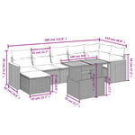 8-Delige Loungeset Met Kussens Poly Rattan Zwart