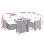 8-Delige Loungeset Met Kussens Poly Rattan Zwart