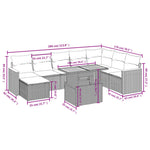9-Delige Loungeset Met Kussens Poly Rattan Zwart