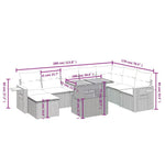 9-Delige Loungeset Met Kussens Poly Rattan Zwart