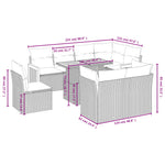 9-Delige Loungeset Met Kussens Poly Rattan Zwart
