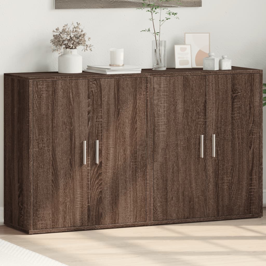 Dressoirs 2 St 60X31X70 Cm Bewerkt Hout Ig
