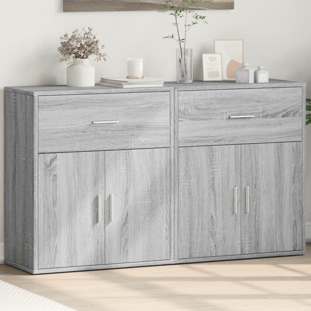 Dressoirs 2 St 60X31X70 Cm Bewerkt Hout Eikenkleur
