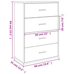 Dressoirs 2 St 60X31X84 Cm Bewerkt Hout Ig
