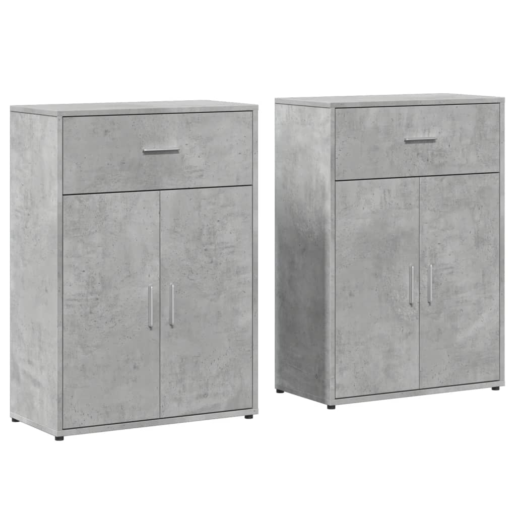 Dressoirs 2 St 60X30X84 Cm Bewerkt Hout