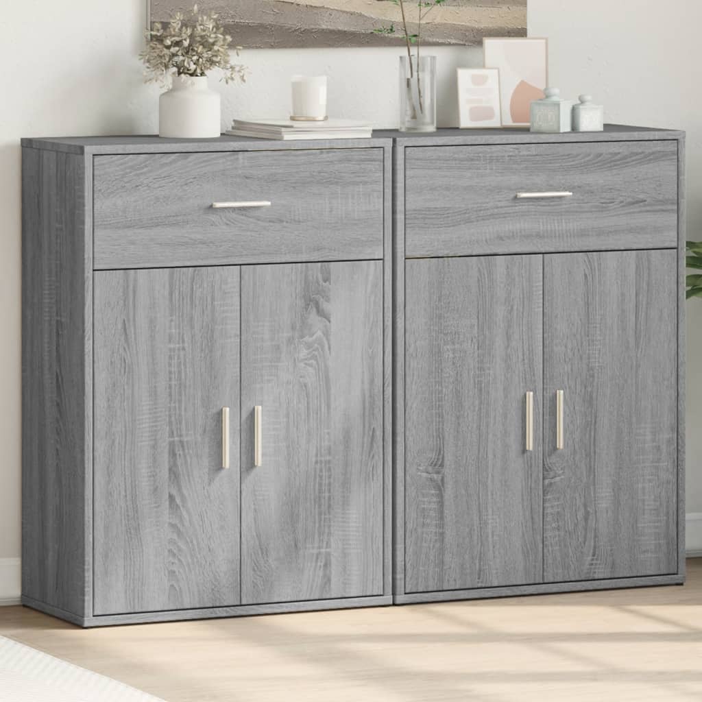 Dressoirs 2 St 60X30X84 Cm Bewerkt Hout