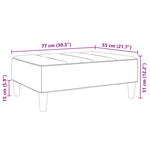 Voetenbank 77X55X31 Cm Stof