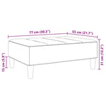 Voetenbank 77X55X31 Cm Fluweel