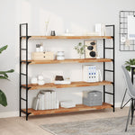 Wandschap Zwevend Olieafwerking Massief Acaciahout Donkerbruin