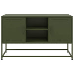 Tv-Meubel 100,5X39X60,5 Cm Staal Olijf
