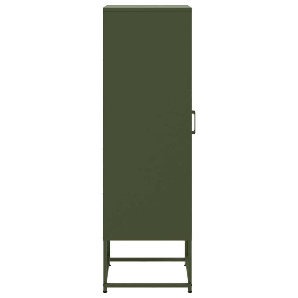 Hoge Kast 36X39X123 Cm Staal Olijf