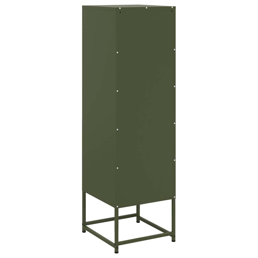 Hoge Kast 36X39X123 Cm Staal Olijf