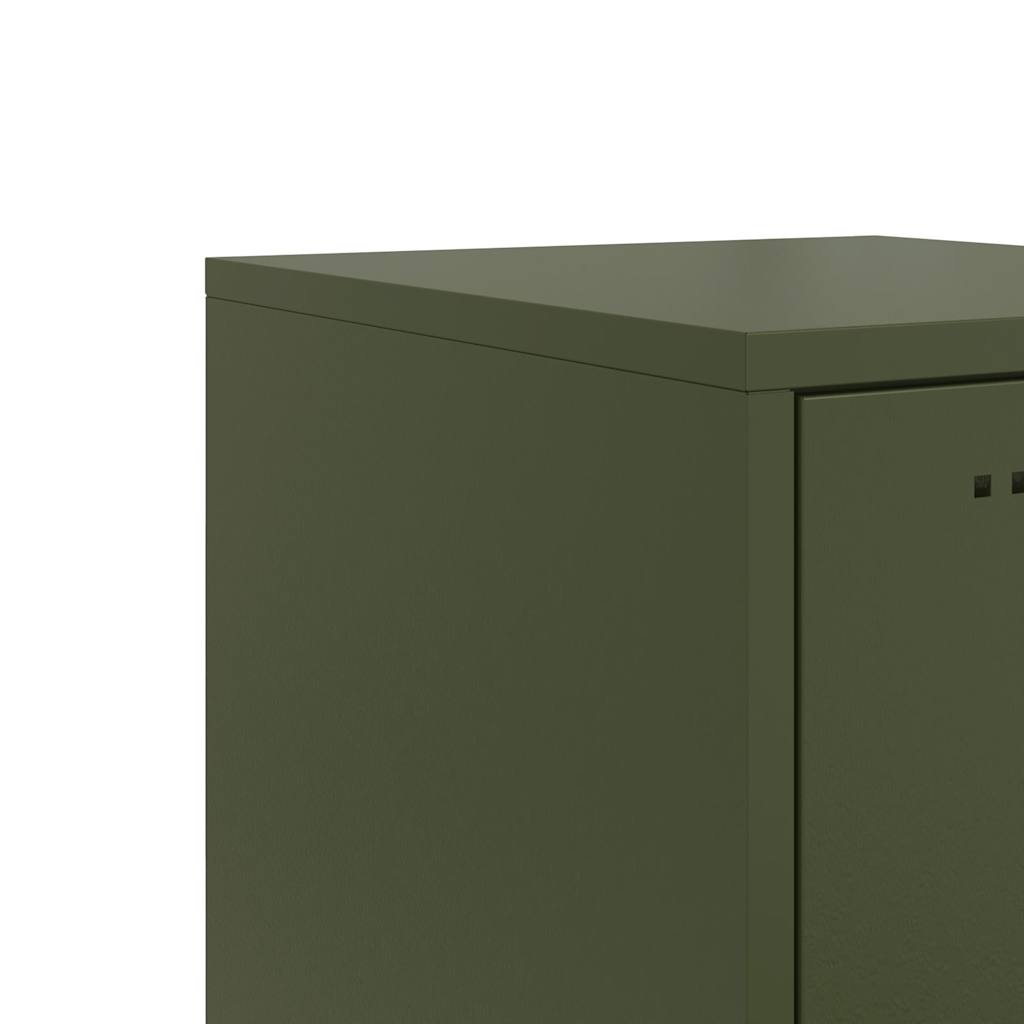 Hoge Kast 36X39X123 Cm Staal Olijf