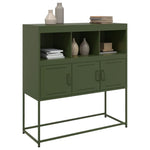 Dressoir 100,5X39X107 Cm Staal Olijf