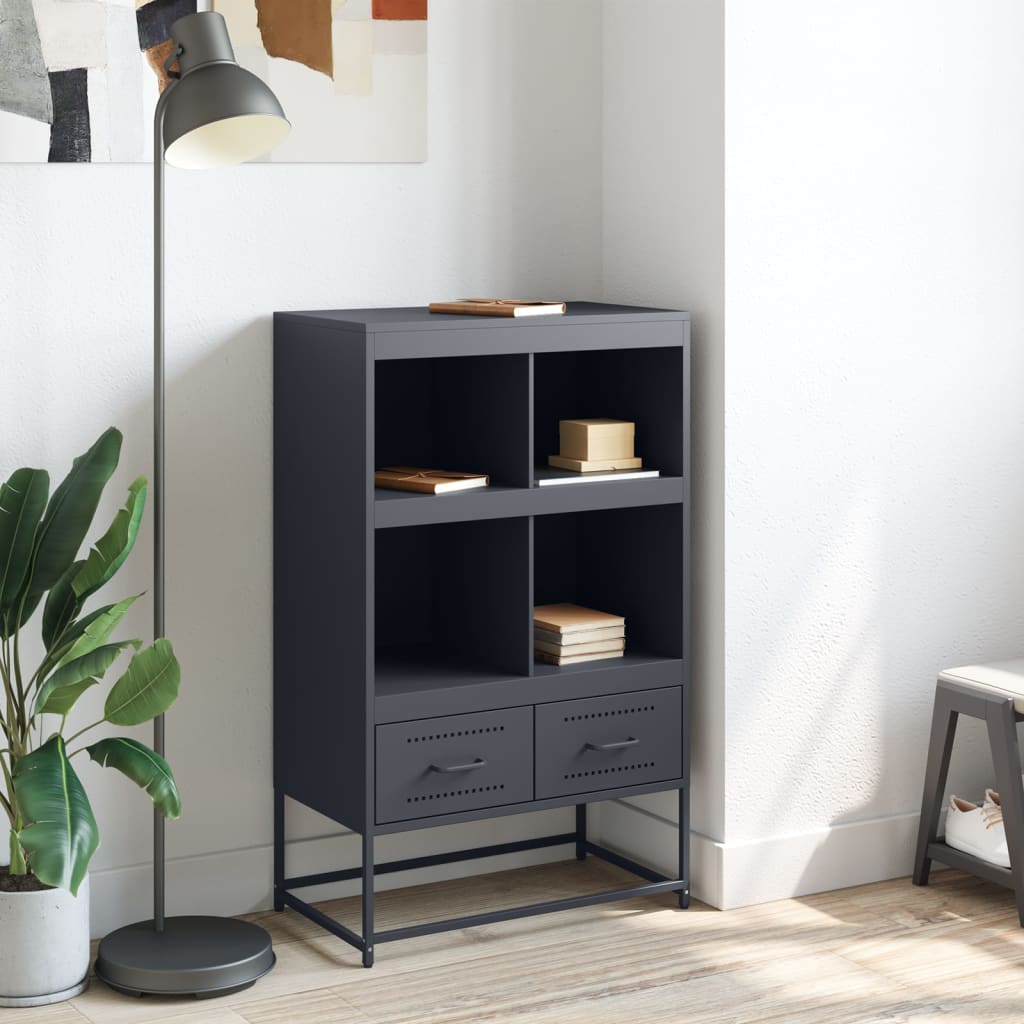Hoge Kast 68X39X111,5 Cm Staal Kleurig
