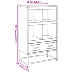 Hoge Kast 68X39X111,5 Cm Staal Kleurig