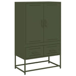 Hoge Kast 68X39X111,5 Cm Staal Olijf
