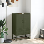 Hoge Kast 68X39X111,5 Cm Staal Olijf