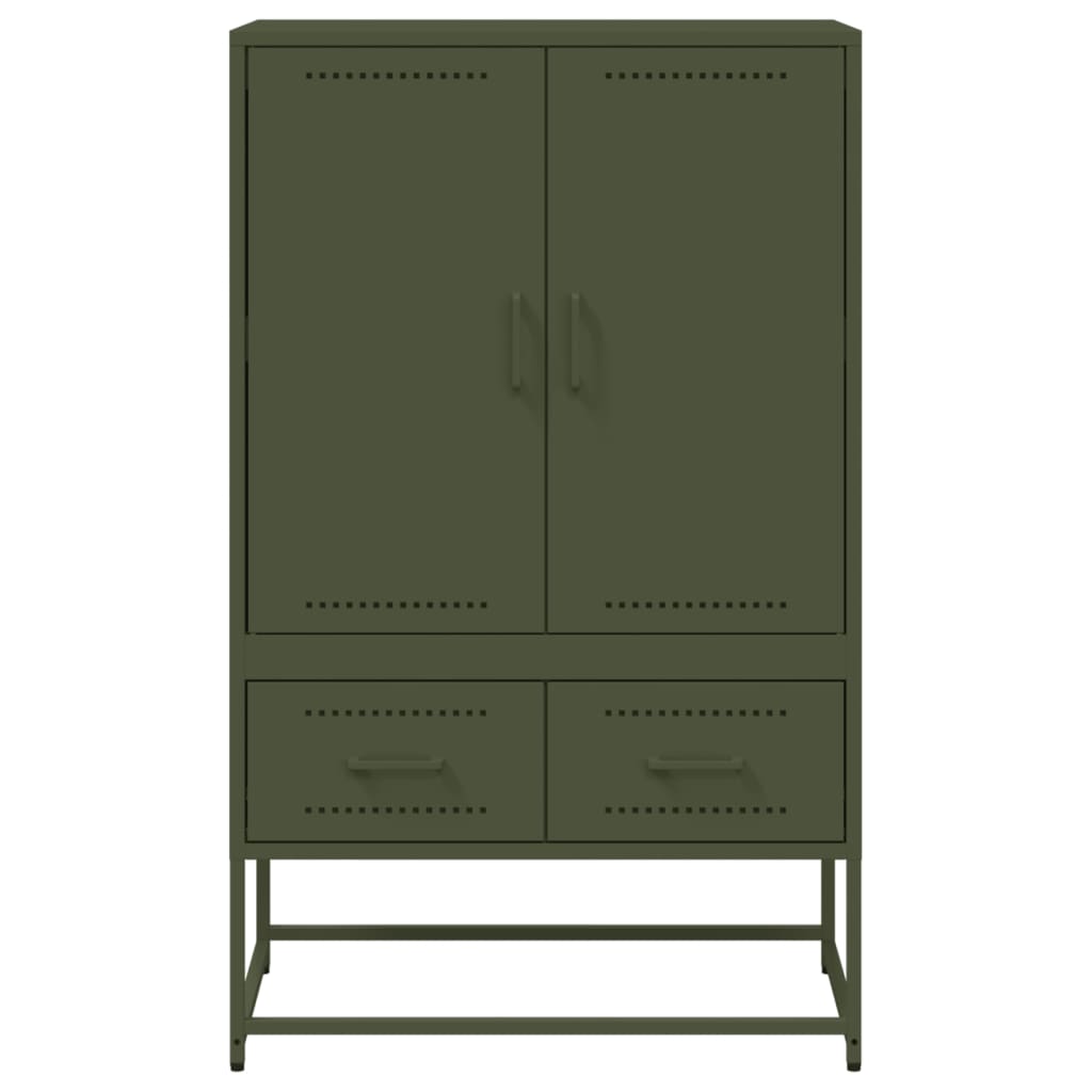 Hoge Kast 68X39X111,5 Cm Staal Olijf