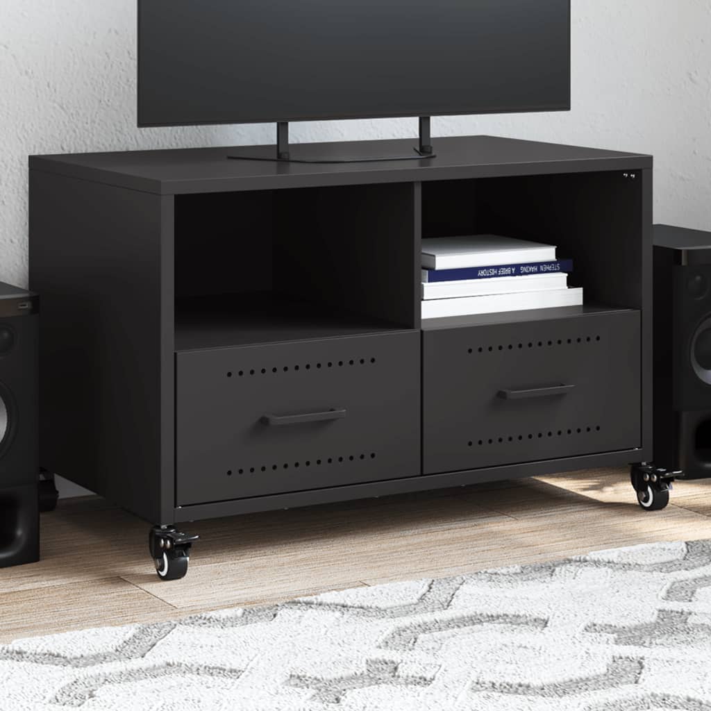 Tv-Meubel 68X39X43,5 Cm Staal Olijf