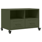 Tv-Meubel 68X39X43,5 Cm Staal Olijf
