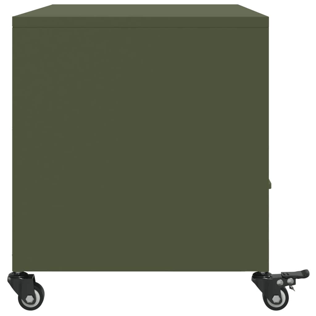 Tv-Meubel 68X39X43,5 Cm Staal Olijf