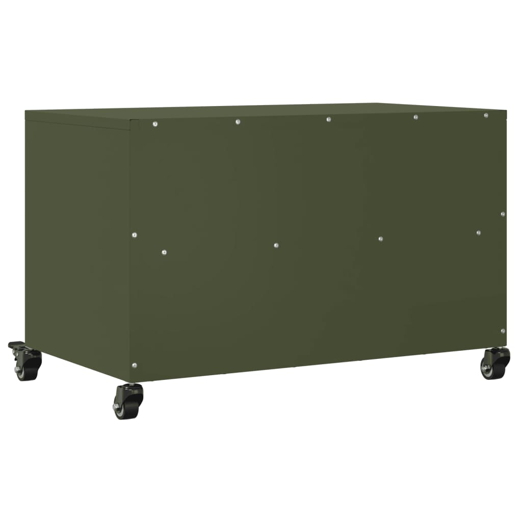 Tv-Meubel 68X39X43,5 Cm Staal Olijf