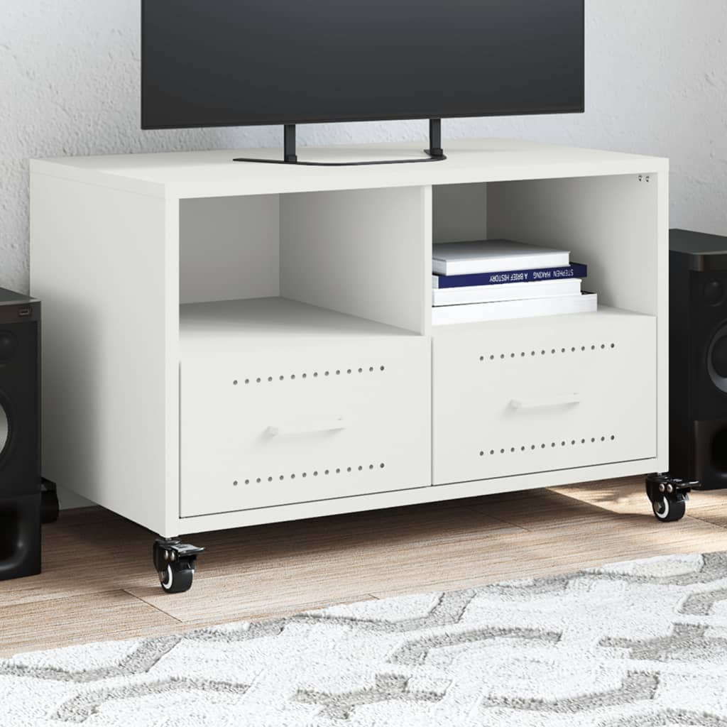Tv-Meubel 68X39X43,5 Cm Staal Olijf