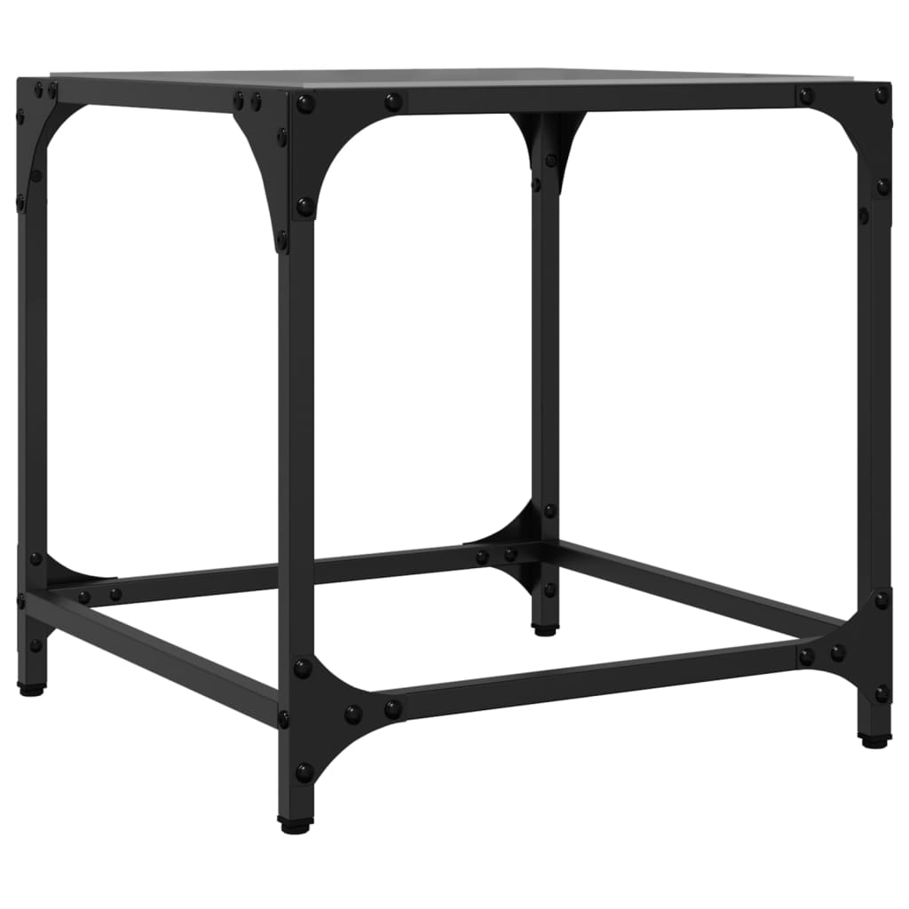 Salontafel Met Glazen Blad Staal