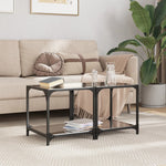 Salontafels Met Glazen Blad Staal