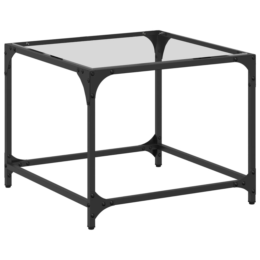 Salontafel Met Glazen Blad Staal