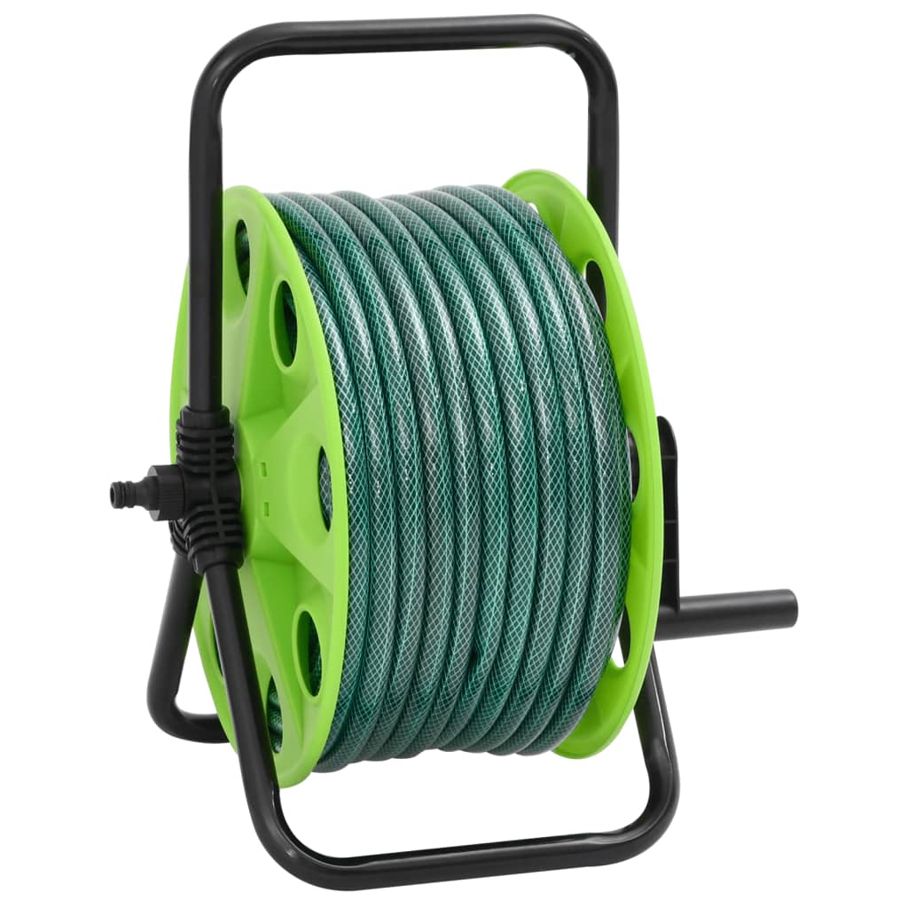 Slanghaspelkar En Slangkoppelset 0,75" Staand 20 M Pvc Groen