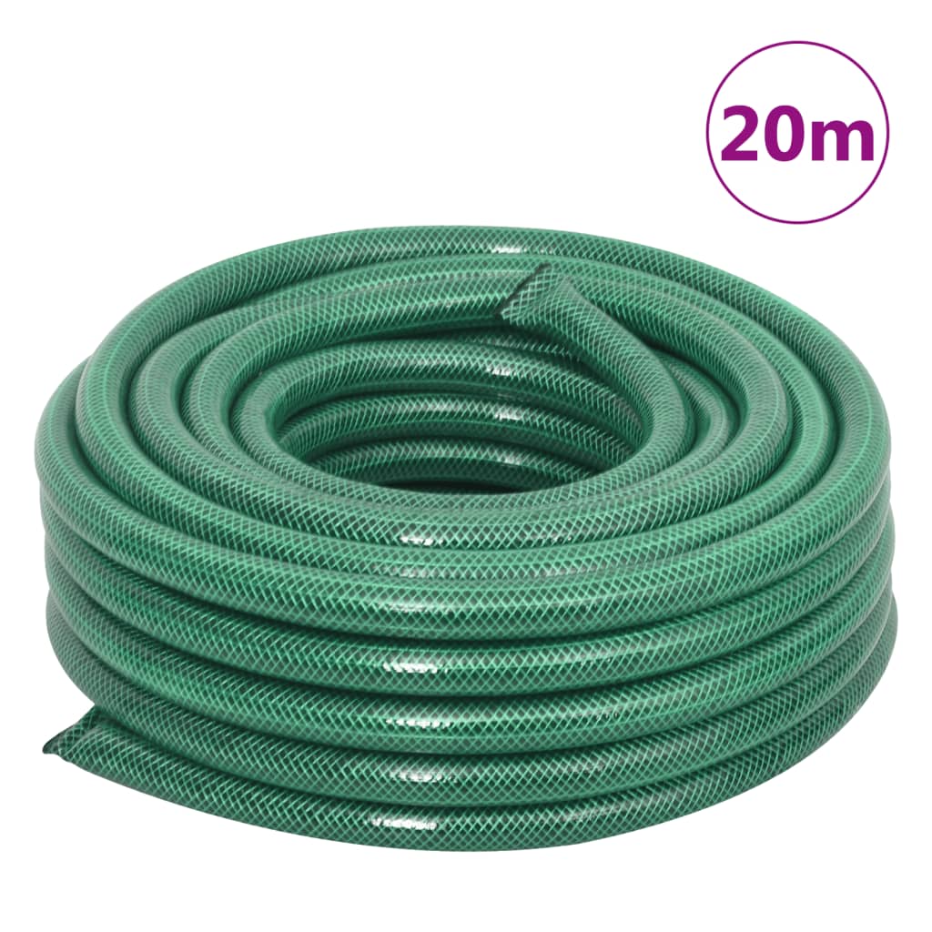 Slanghaspelkar En Slangkoppelset 0,75" Staand 20 M Pvc Groen