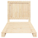 Bedframe Met Hoofdbord Massief Grenenhout 100X200 Cm Groen