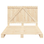 Bedframe Met Hoofdbord Massief Grenenhout Wit 140X200 Cm Groen