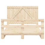 Bedframe Met Hoofdbord Massief Grenenhout 160X200 Cm Groen