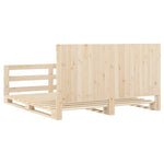 Bedframe Met Hoofdbord Massief Grenenhout 200X200 Cm Wit