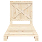 Bedframe Met Hoofdbord Massief Grenenhout 90X200 Cm