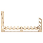 Bedframe Met Hoofdbord Massief Grenenhout 100X200 Cm Wit