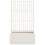 Plantenbak Met Latwerk 80X36X140 Cm Polypropeen Wit