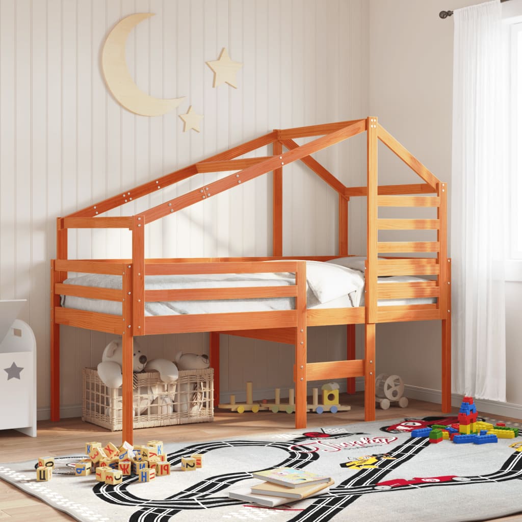 Kinderbedhuisje Massief Grenenhout