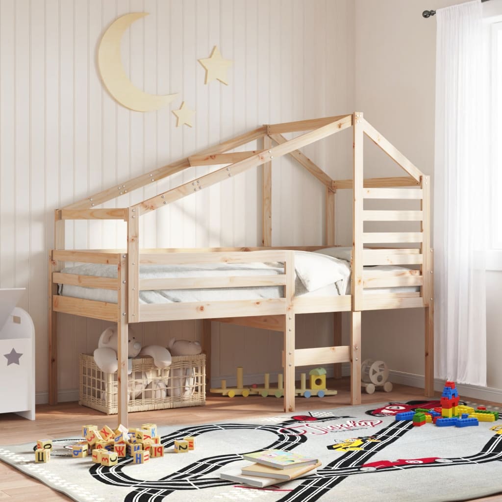 Kinderbedhuisje Massief Grenenhout