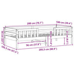 Bedframe Zonder Matras Massief Grenenhout 140X200 Cm